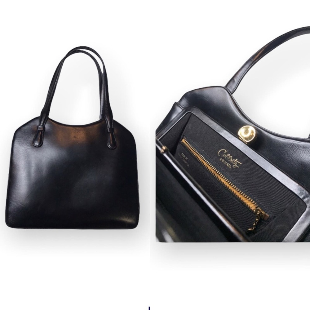 Vintage Coblentz | Coblentz Original Black Calfskin Leather Gold Mini Purse Bag